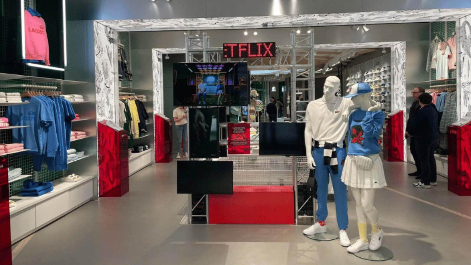 Lacoste In-store Retail Graphics Netflix Activation