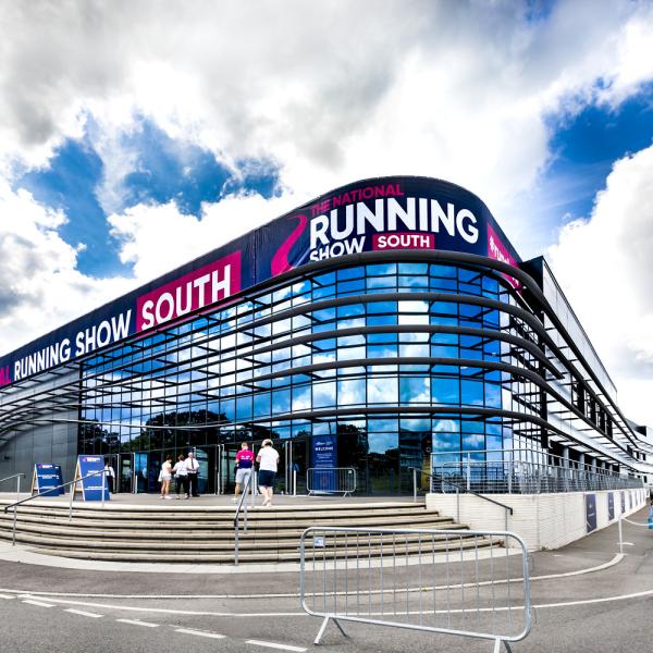 The National Running Show Event Signage on a building