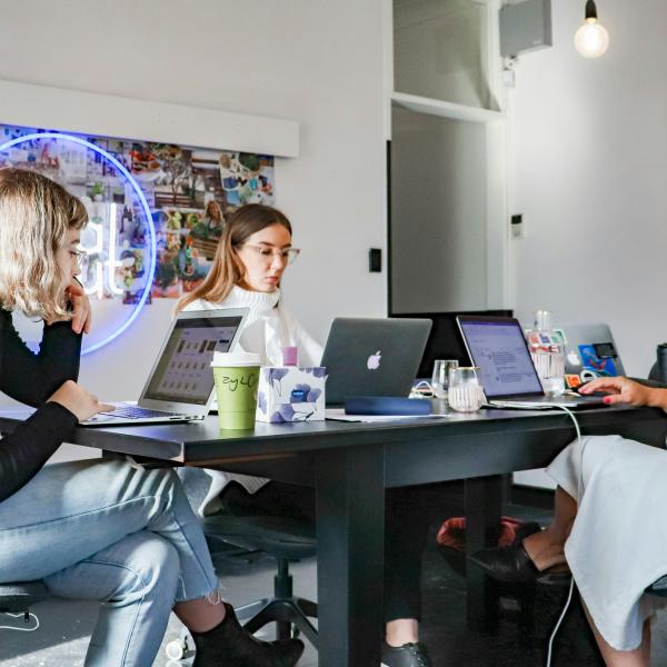 Group of women working together