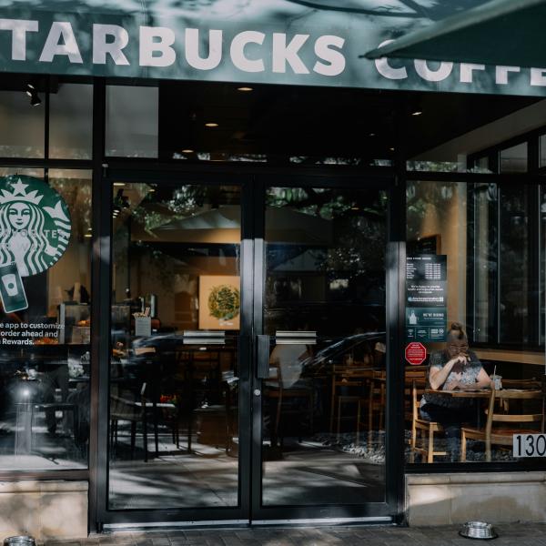 Storefront of Starbucks